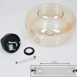 hofstein Plafonnier Pedreles Ambre, 1 lumière