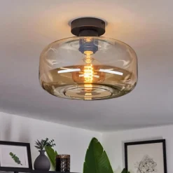 hofstein Plafonnier Pedreles Ambre, 1 lumière