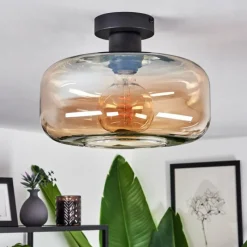 hofstein Plafonnier Pedreles Ambre, 1 lumière
