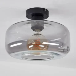 Suspension Verre Fumé-hofstein Plafonnier Pedreles Fumé, 1 lumière