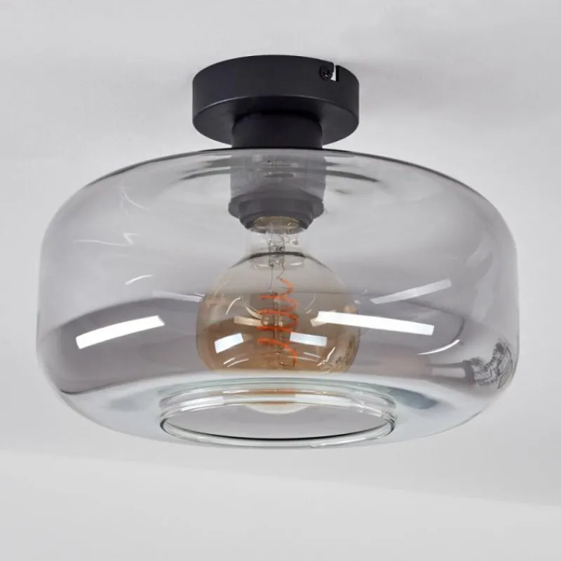 Suspension Verre Fumé-hofstein Plafonnier Pedreles Fumé, 1 lumière