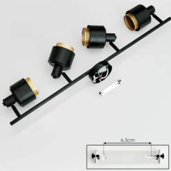 Lampes Dorées-hofstein Plafonnier Pegos Noir, 4 lumières