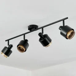 Lampes Dorées-hofstein Plafonnier Pegos Noir, 4 lumières