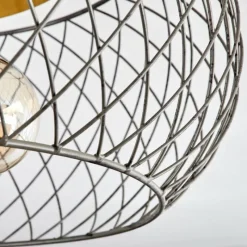 Lampes Vintages & Rétros-hofstein Plafonnier Pinsaguel Gris, Bois foncé, 3 lumières