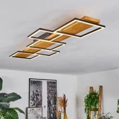 hofstein Plafonnier Pompu LED Écru, Noir, 1 lumière