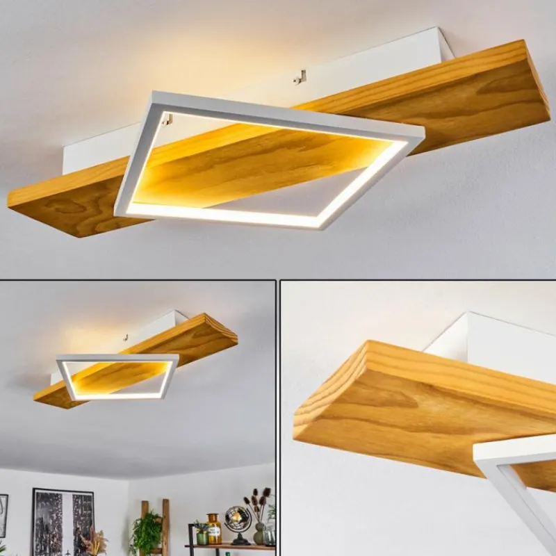 Luminaires Scandinaves-hofstein Plafonnier Pompu LED Écru, Blanc, 1 lumière