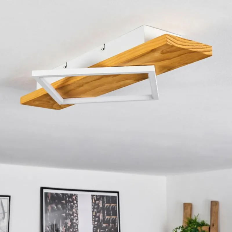 Luminaires Scandinaves-hofstein Plafonnier Pompu LED Écru, Blanc, 1 lumière