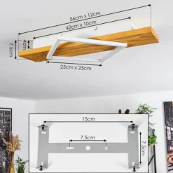Luminaires Scandinaves-hofstein Plafonnier Pompu LED Écru, Blanc, 1 lumière