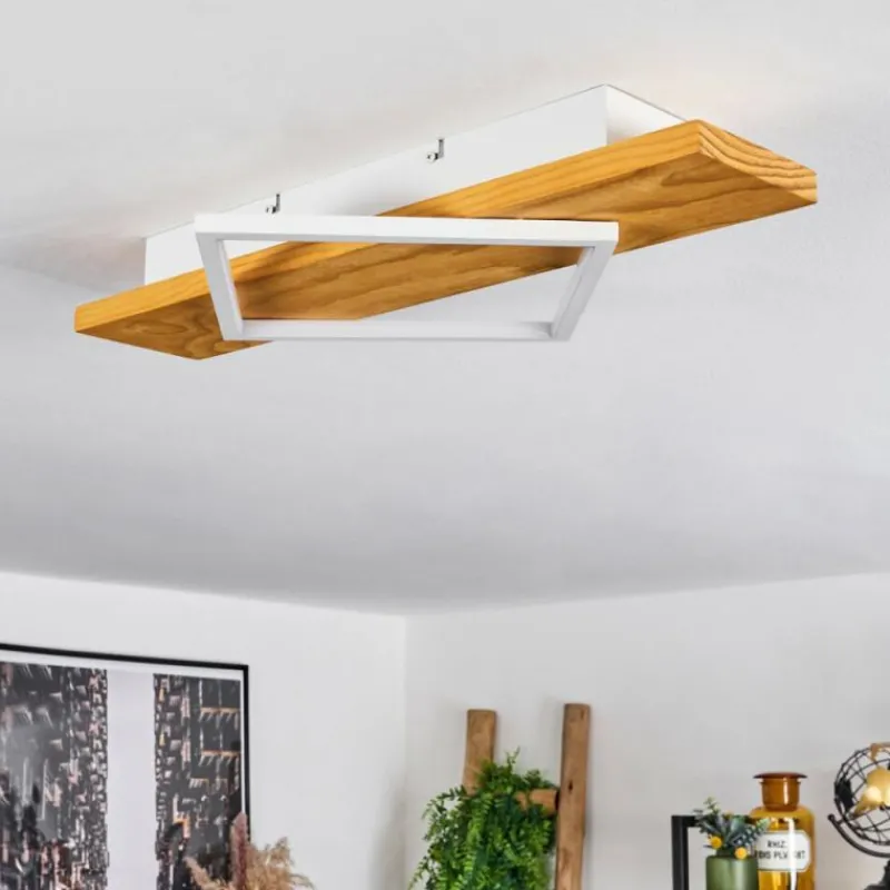 Luminaires Scandinaves-hofstein Plafonnier Pompu LED Écru, Blanc, 1 lumière