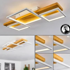 Luminaires Scandinaves-hofstein Plafonnier Pompu LED Écru, Blanc, 1 lumière