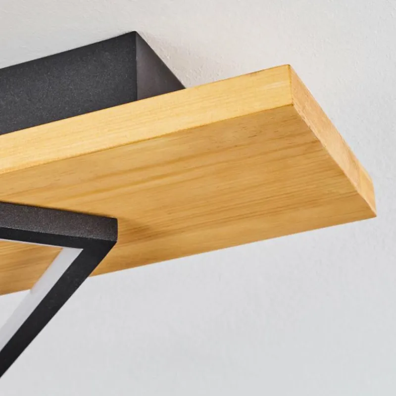 Luminaires Scandinaves-hofstein Plafonnier Pompu LED Écru, Noir, 1 lumière