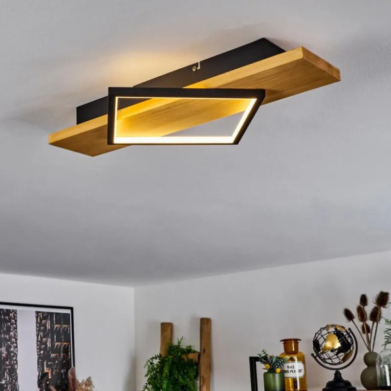 Luminaires Scandinaves-hofstein Plafonnier Pompu LED Écru, Noir, 1 lumière