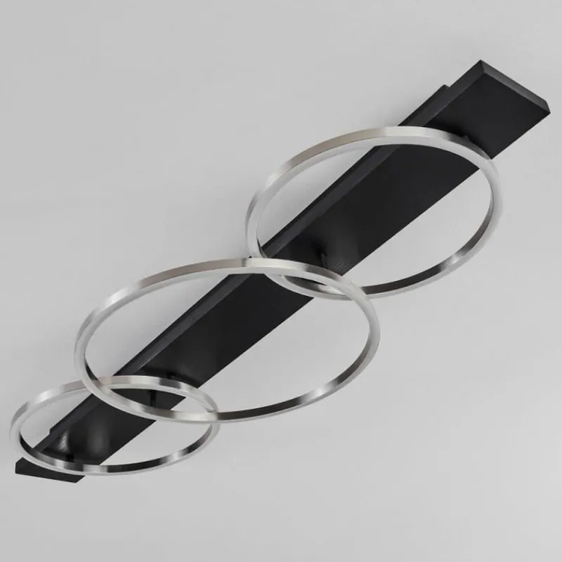 hofstein Plafonnier Pompu LED Noir, 3 lumières