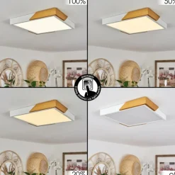 Luminaires Scandinaves-hofstein Plafonnier Pontchardon LED Écru, Blanc, 1 lumière