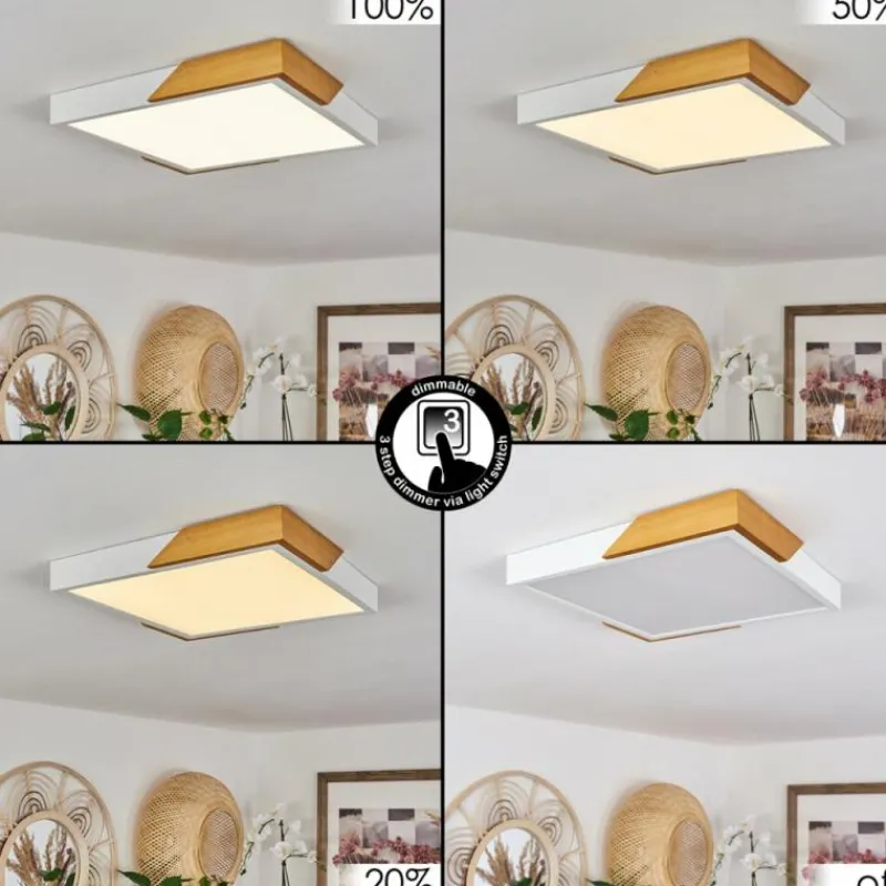 Luminaires Scandinaves-hofstein Plafonnier Pontchardon LED Écru, Blanc, 1 lumière