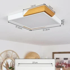 Luminaires Scandinaves-hofstein Plafonnier Pontchardon LED Écru, Blanc, 1 lumière