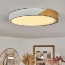 Luminaires Scandinaves-hofstein Plafonnier Pontchardon LED Blanc, 1 lumière