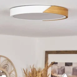 Luminaires Scandinaves-hofstein Plafonnier Pontchardon LED Blanc, 1 lumière