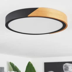 hofstein Plafonnier Pontchardon LED Brun, Noir, 1 lumière