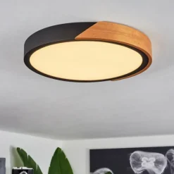 hofstein Plafonnier Pontchardon LED Brun, Noir, 1 lumière