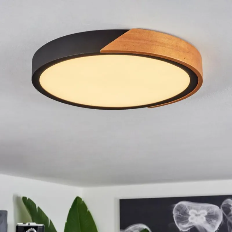 hofstein Plafonnier Pontchardon LED Brun, Noir, 1 lumière