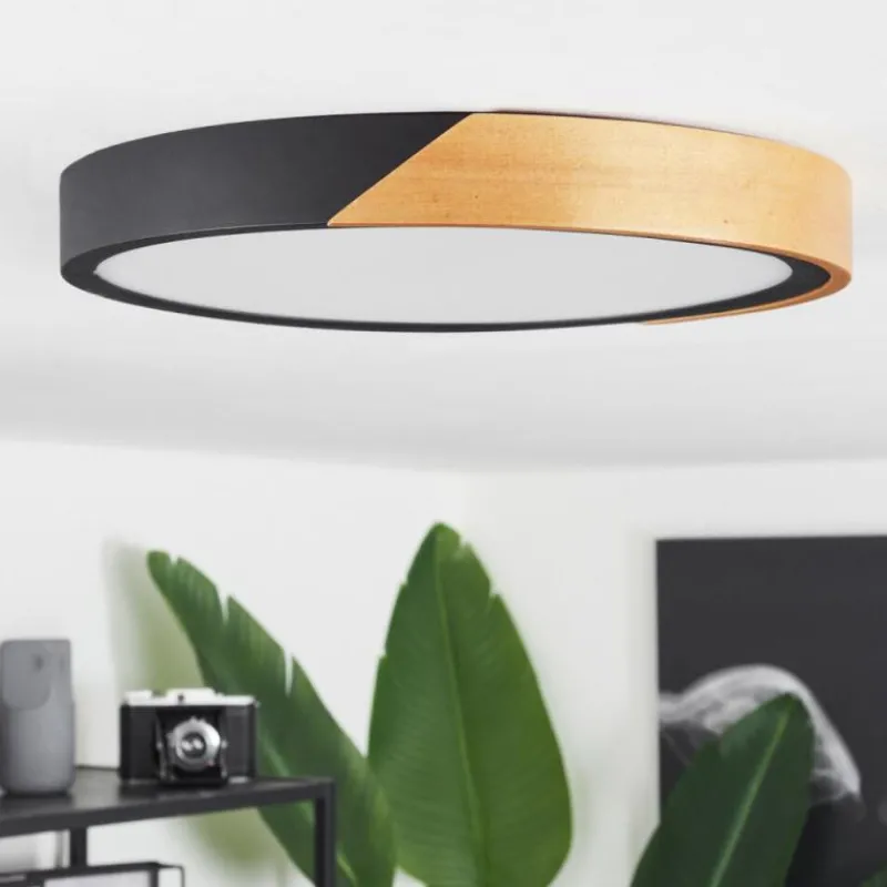 hofstein Plafonnier Pontchardon LED Brun, Noir, 1 lumière