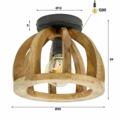 hofstein Plafonnier Portelo Noir, 1 lumière