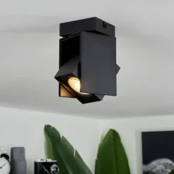 hofstein Plafonnier Prassinet Noir, 1 lumière