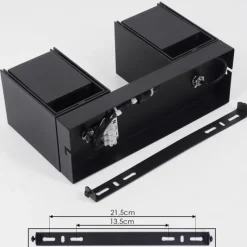 hofstein Plafonnier Prassinet Noir, 2 lumières