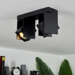 hofstein Plafonnier Prassinet Noir, 2 lumières