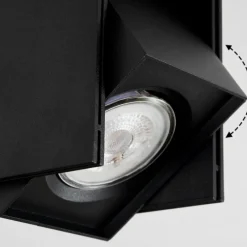 hofstein Plafonnier Prassinet Noir, 4 lumières