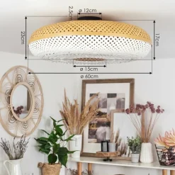 Luminaires Scandinaves-hofstein Plafonnier Pucapa Noir, 1 lumière