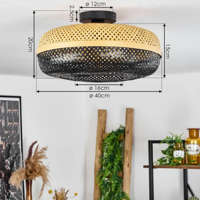 Luminaires Scandinaves-hofstein Plafonnier Pucapa Noir, 1 lumière