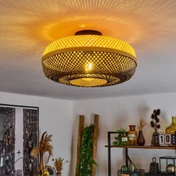 Luminaires Scandinaves-hofstein Plafonnier Pucapa Noir, 1 lumière