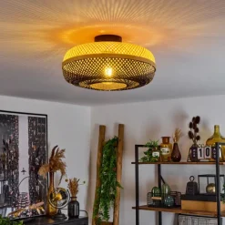 Luminaires Scandinaves-hofstein Plafonnier Pucapa Noir, 1 lumière