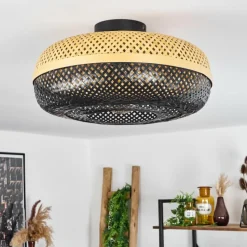 Luminaires Scandinaves-hofstein Plafonnier Pucapa Noir, 1 lumière