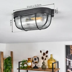 hofstein Plafonnier Quintay Noir, 1 lumière