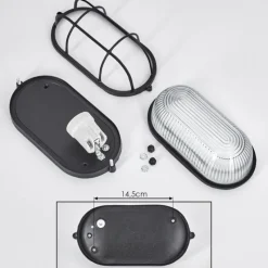 hofstein Plafonnier Quintay Noir, 1 lumière