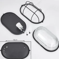 hofstein Plafonnier Quintay Noir, 1 lumière