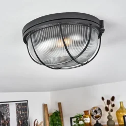 hofstein Plafonnier Quintay Noir, 1 lumière