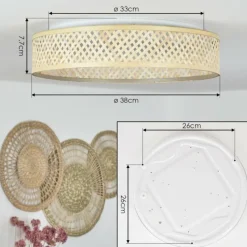 Luminaires Scandinaves-hofstein Plafonnier Quintinha LED Blanc, 1 lumière