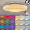 hofstein Plafonnier Ral LED Argenté, Blanc, 1 lumière, Télécommandes, Changeur de couleurs