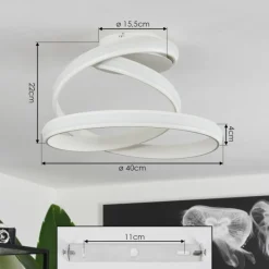 hofstein Plafonnier Ramada LED Blanc, 1 lumière