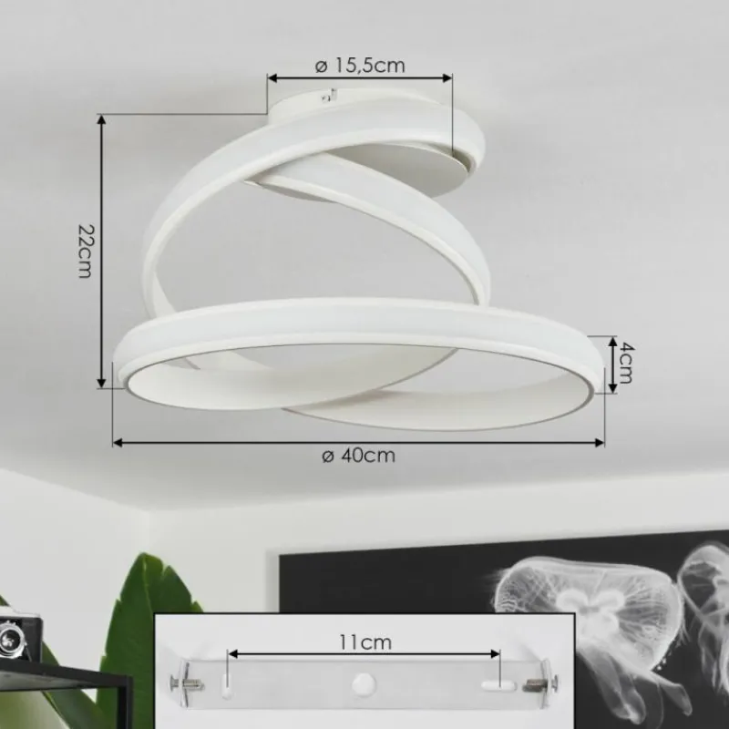 hofstein Plafonnier Ramada LED Blanc, 1 lumière