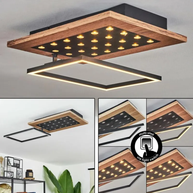 hofstein Plafonnier Ramilos LED Écru, Noir, 1 lumière