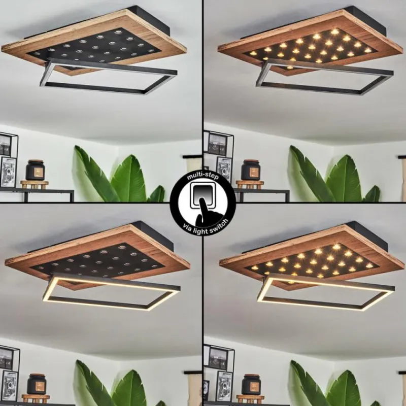 hofstein Plafonnier Ramilos LED Écru, Noir, 1 lumière