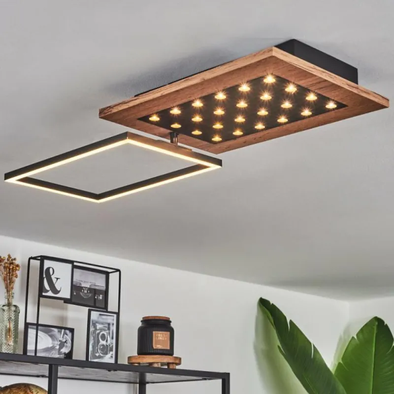 hofstein Plafonnier Ramilos LED Écru, Noir, 1 lumière