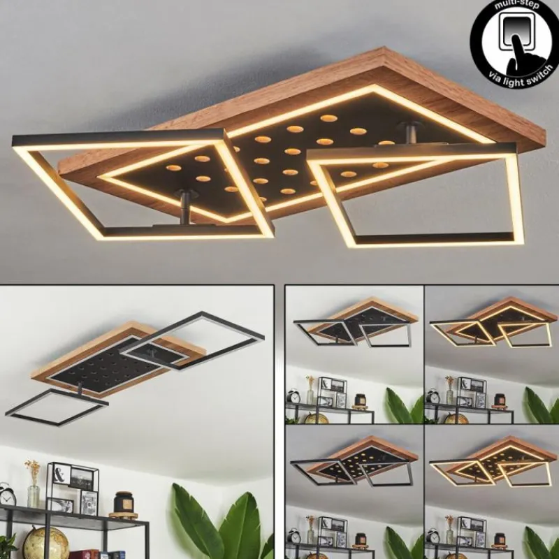 hofstein Plafonnier Ramilos LED Écru, Noir, 1 lumière