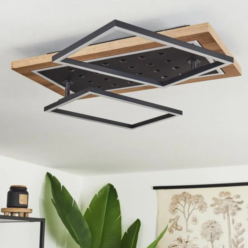 hofstein Plafonnier Ramilos LED Écru, Noir, 1 lumière