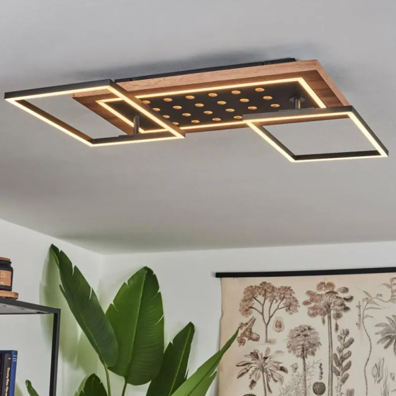 hofstein Plafonnier Ramilos LED Écru, Noir, 1 lumière